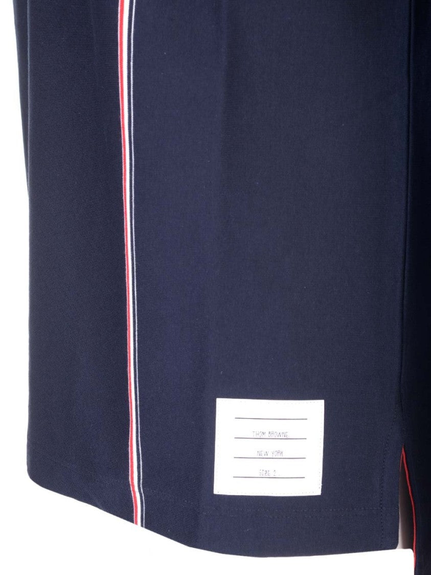 Black Short-Sleeved T-Shirt with Unique Stripe Detail