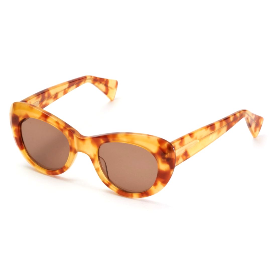 Diva Oversized Tortoiseshell Cat-Eye Sunglasses with Brown Lenses