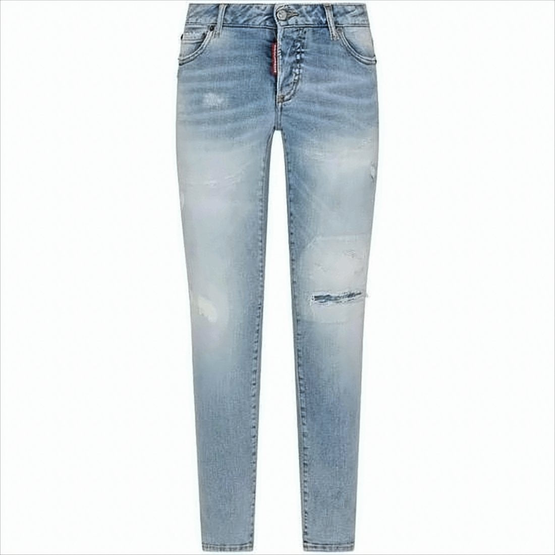 Slim-Fit Distressed Denim Pants
