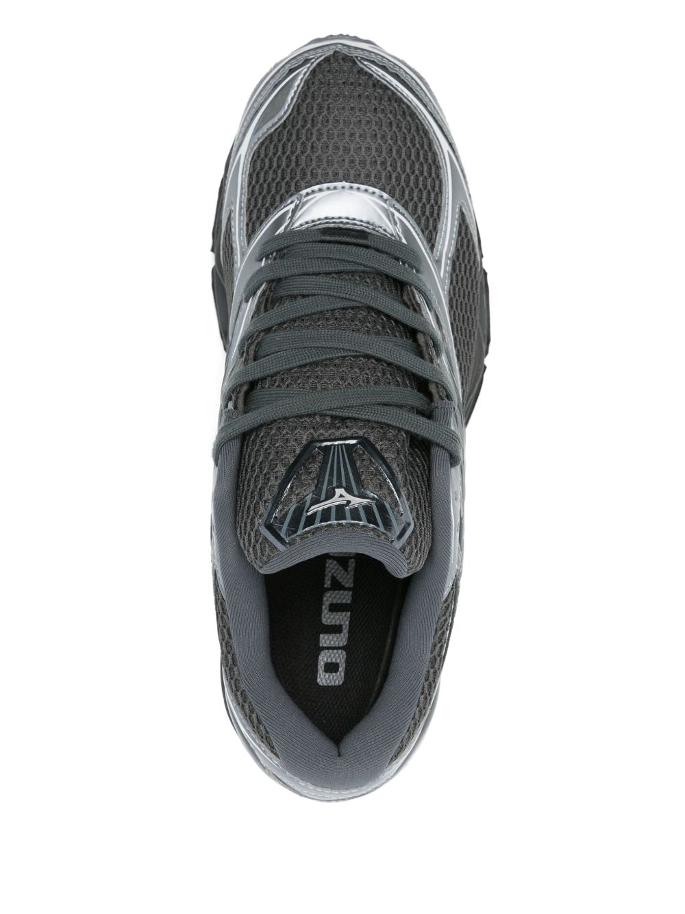 Futuristic Black Mesh Sneakers