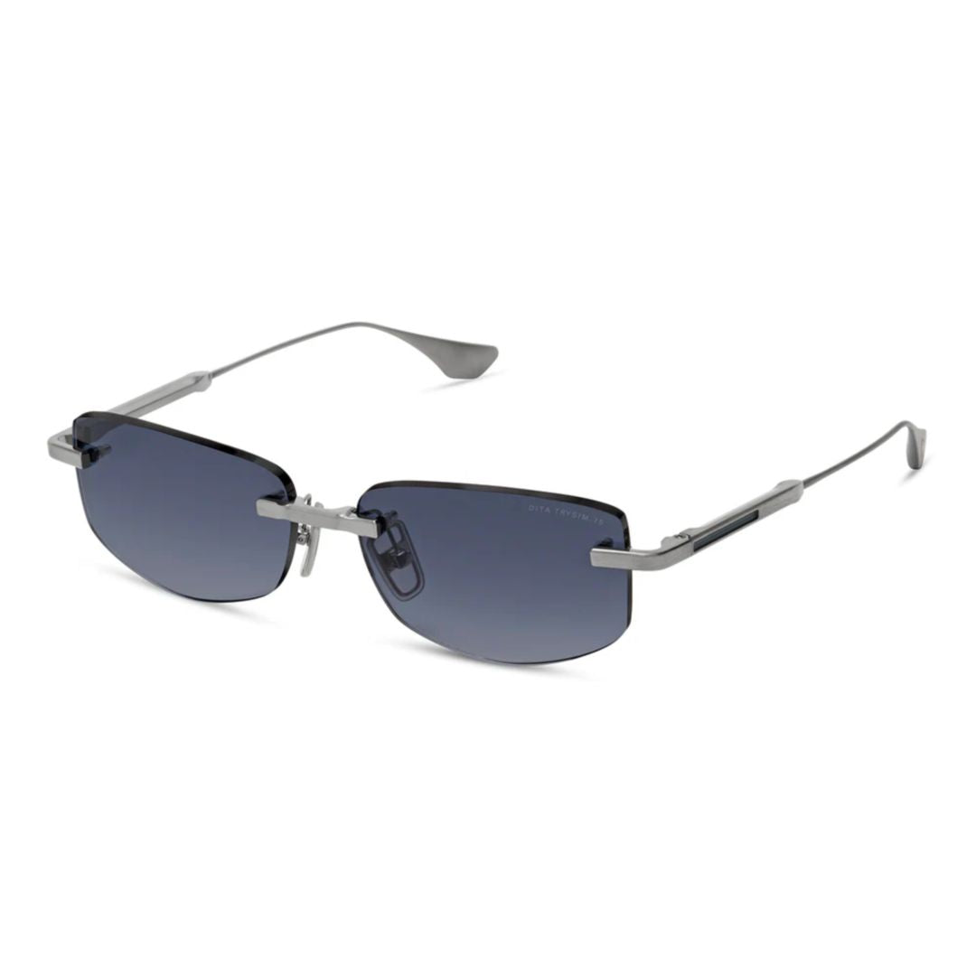 Trysim.75 Rimless Grey Gradient Sunglasses with Metal Temples