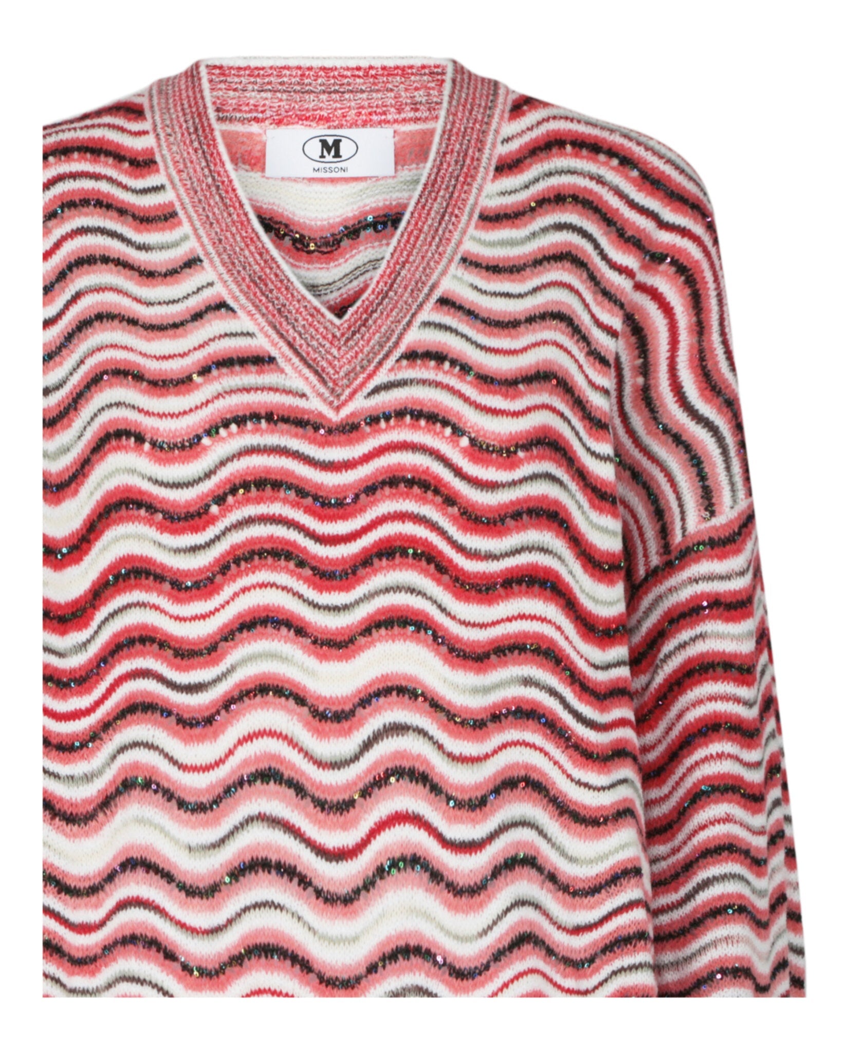 Sequin Striped Oversized Sweater
