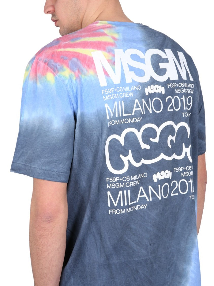 Tie-Dye T-Shirt With Bold Logo