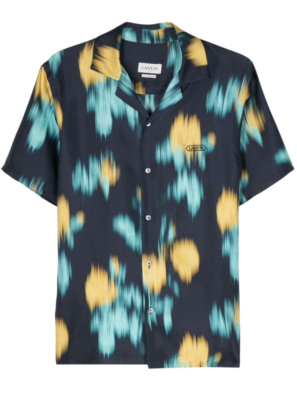 Midnight Blue Silk Satin Shirt