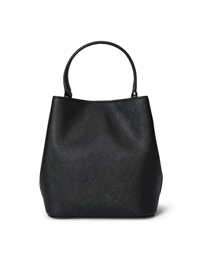 Compact Black Bucket Bag