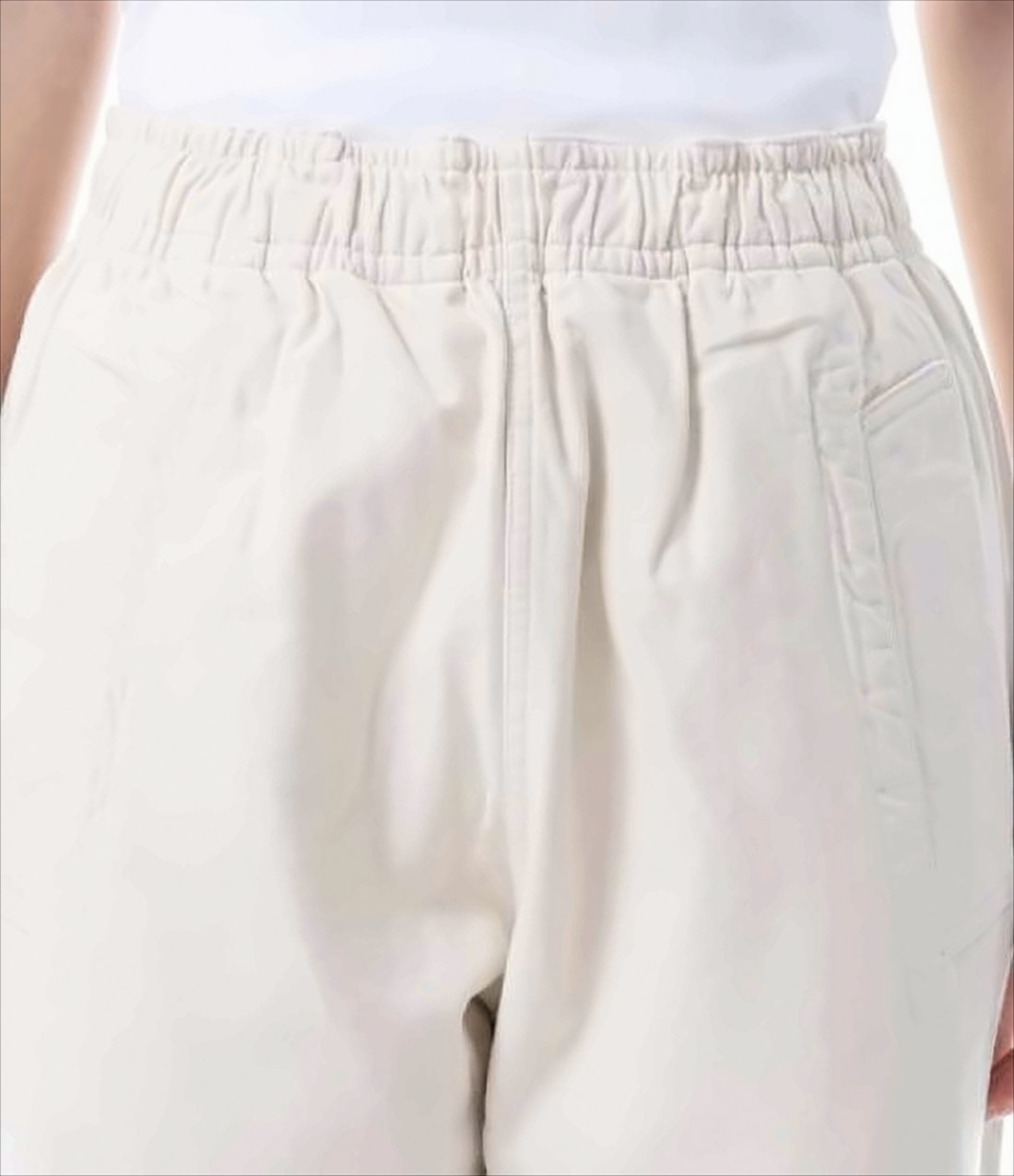Relaxed Fit Straight Pants with Elastic Waistband