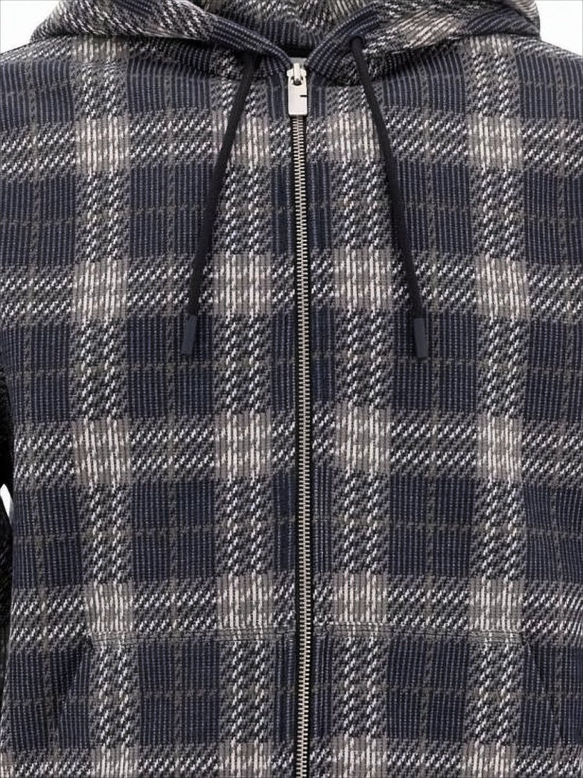 Hooded Sweatshirt with Iconic Check Pattern