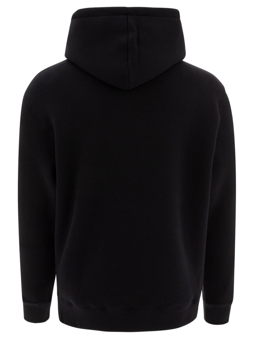 Classic Black Pullover Hoodie With Fox Emblem