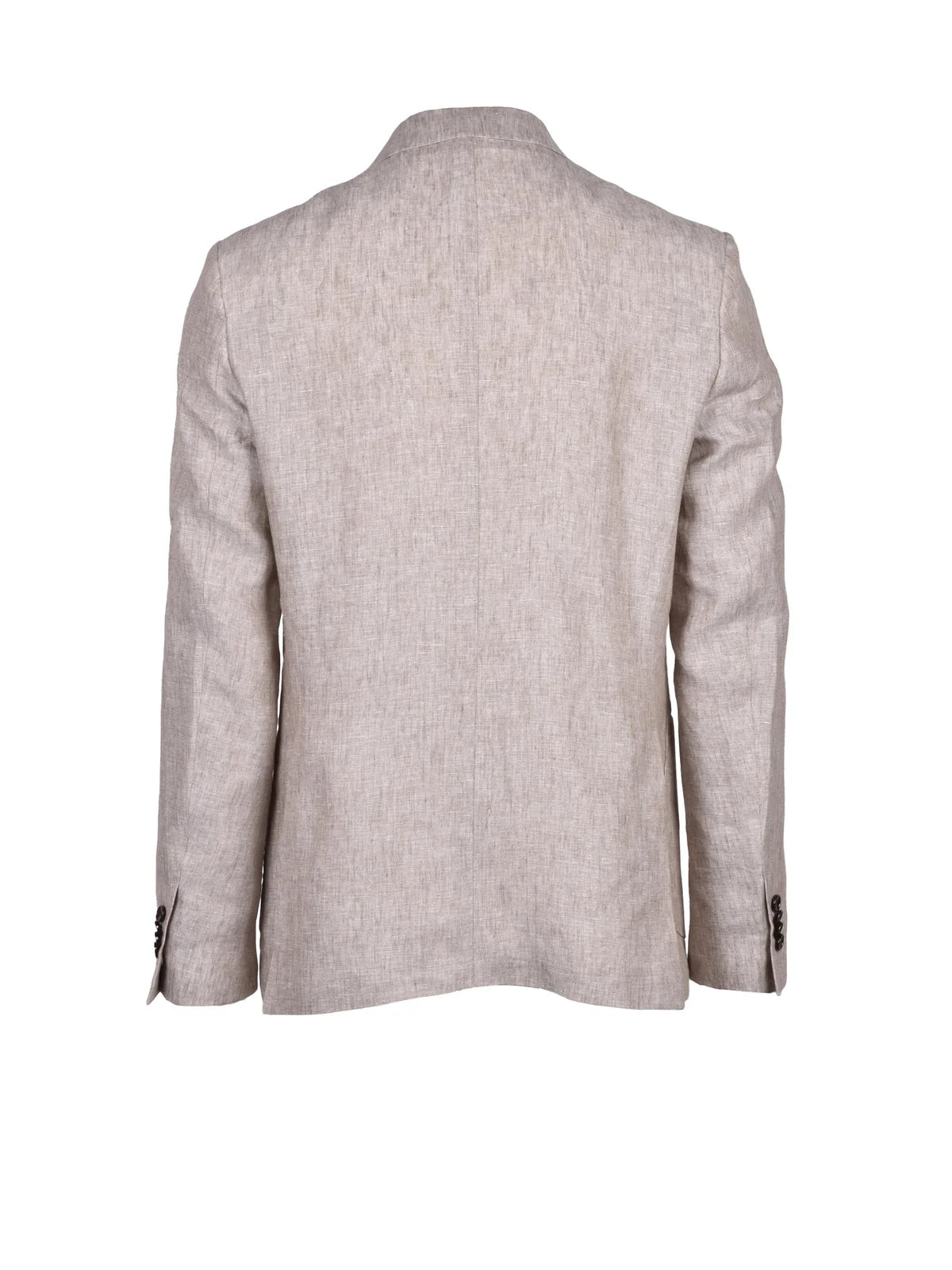 Beige Linen Men Suit