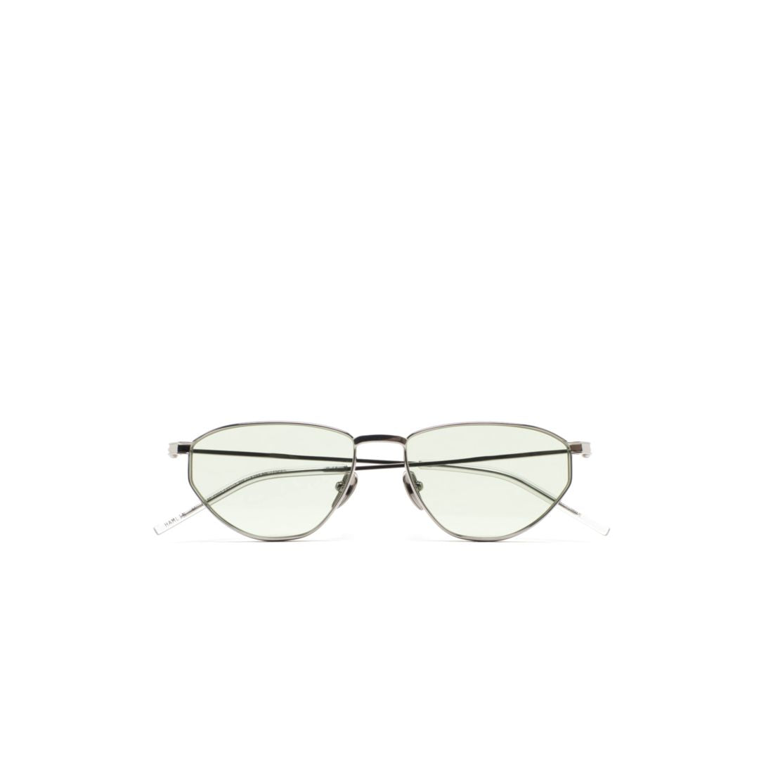 Hamlin Minimalist Titanium Frame Eyeglasses with Light Green Tinted Lenses