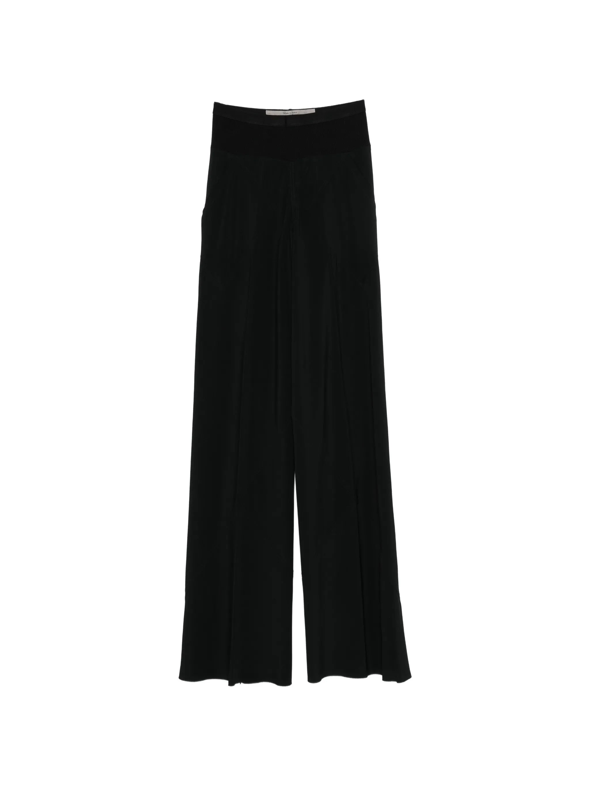 Bias Pantaloni Black Wide-Leg Trousers