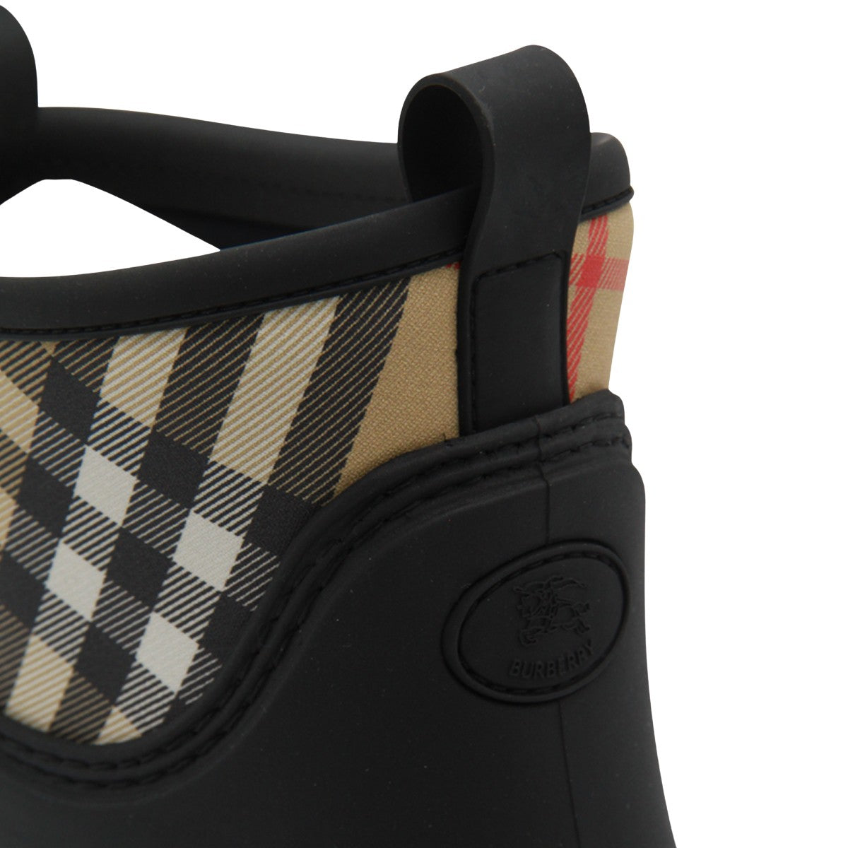 Ankle Boots with Classic Check Pattern