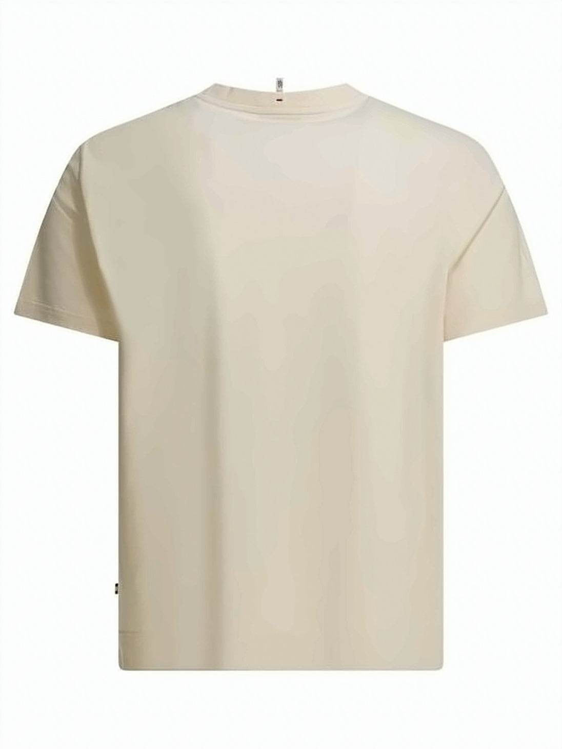 Cropped Short-Sleeved T-Shirt with Horizontal Stripe