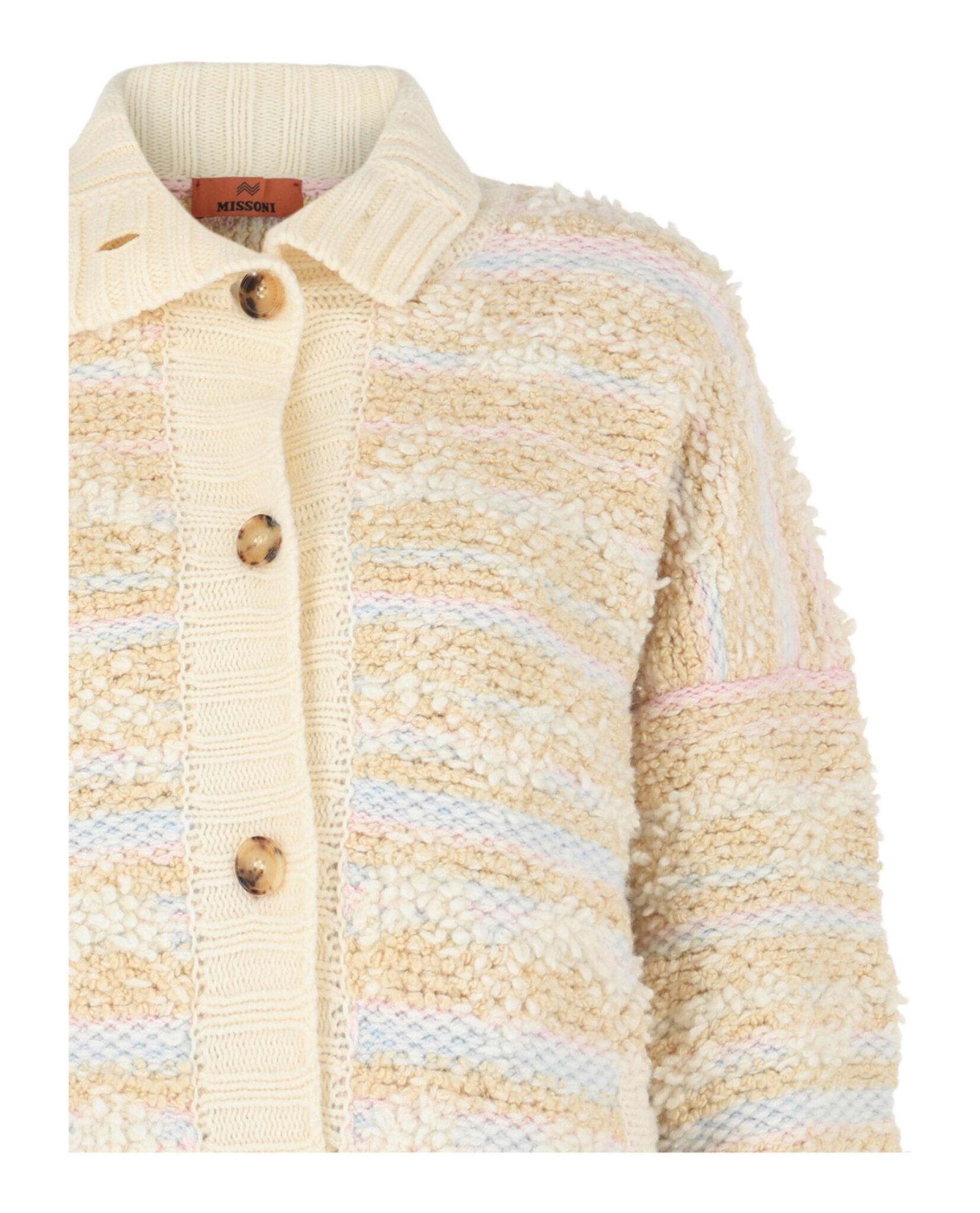 Wool-Blend Fleece Cardigan