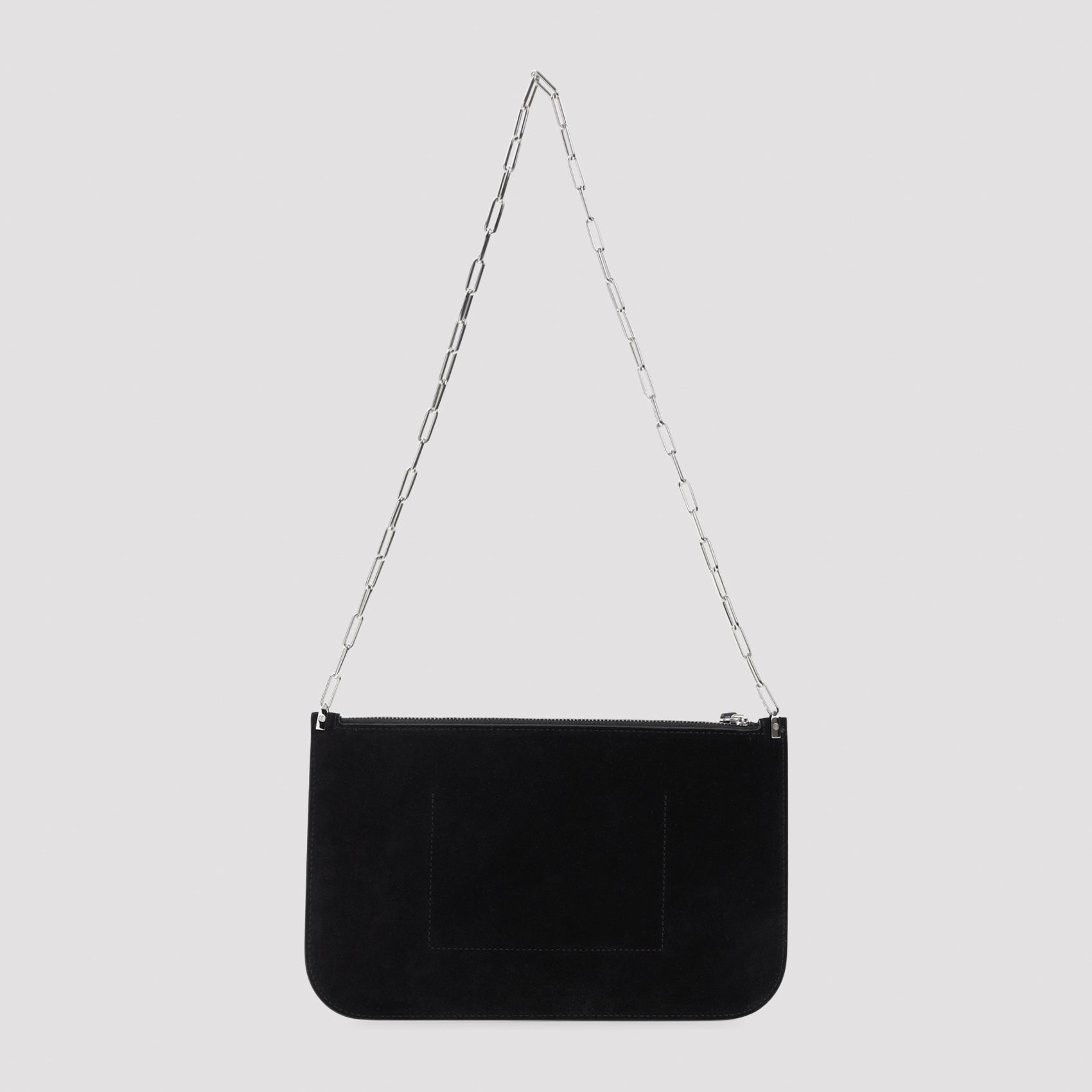 Rectangular Black Suede Shoulder Bag