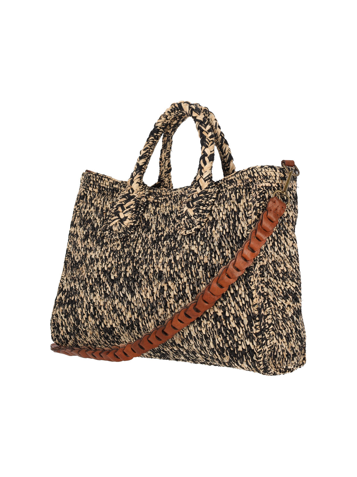 Multicolor Rary Woven Raffia Handbag