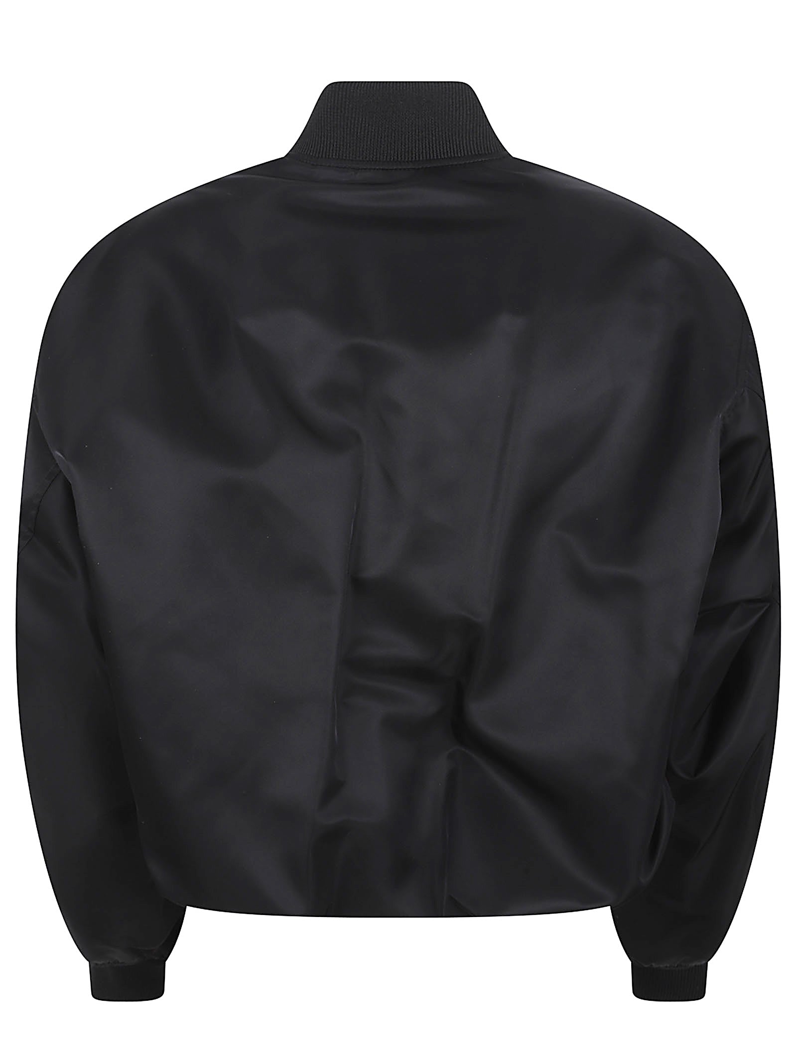 Cocoon Silhouette Black Bomber Jacket