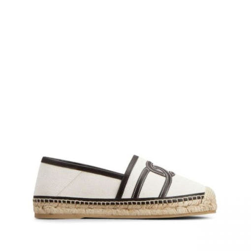 Slip-On Sneaker with Leather Trim and Woven Sole