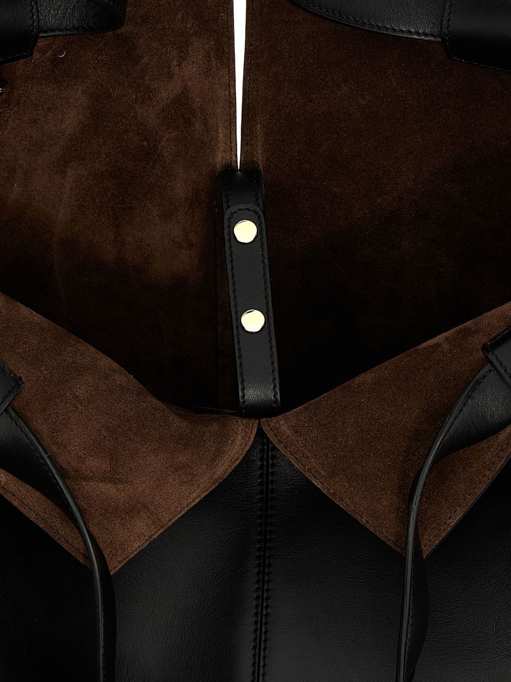 Structured Black Calfskin Tote Bag