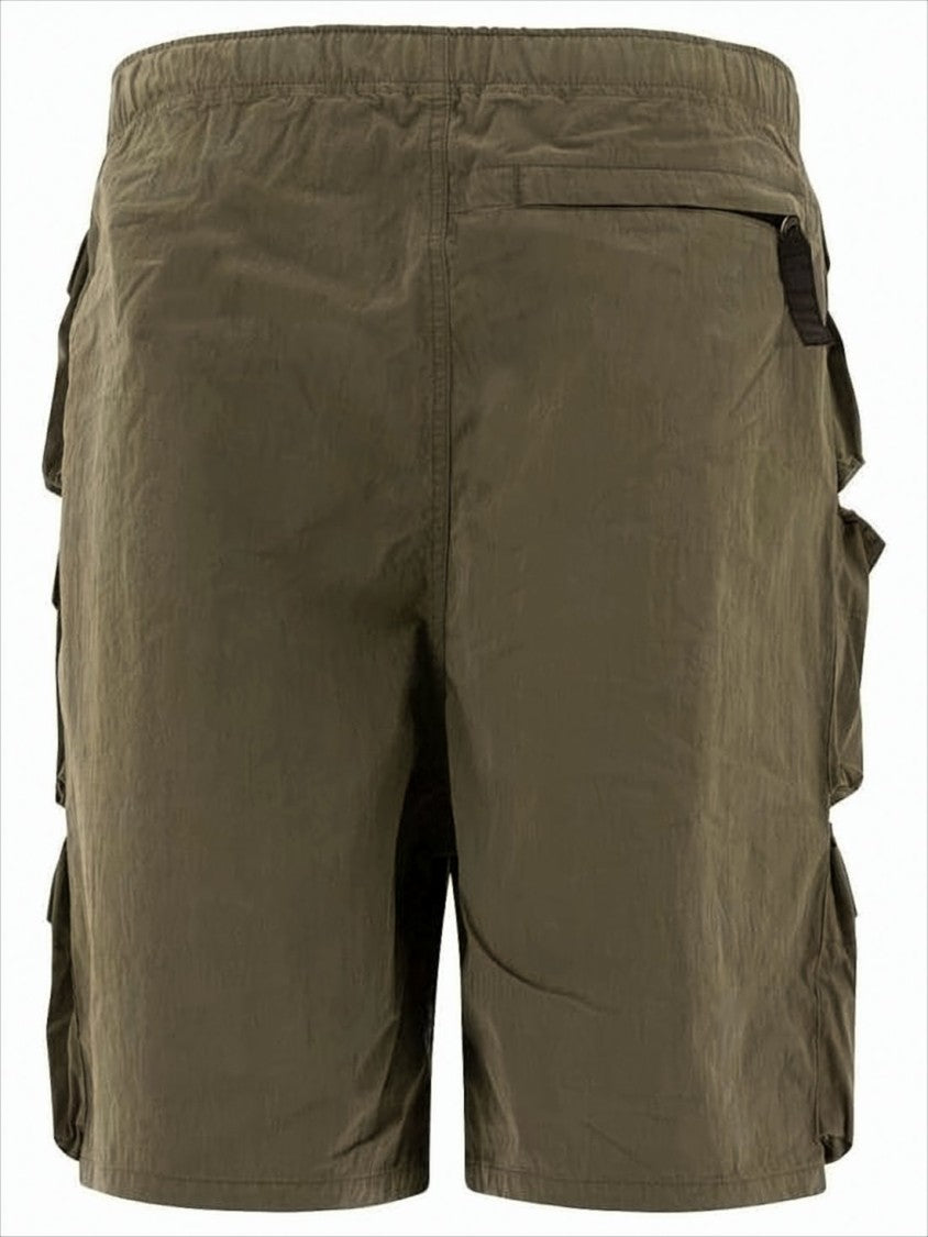 Utilitarian Brown Shorts with Adjustable Strap