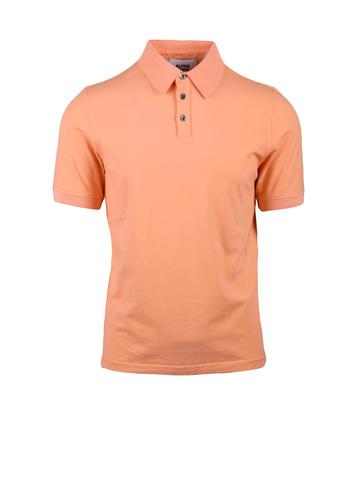 Peach Cotton Stretch Polo