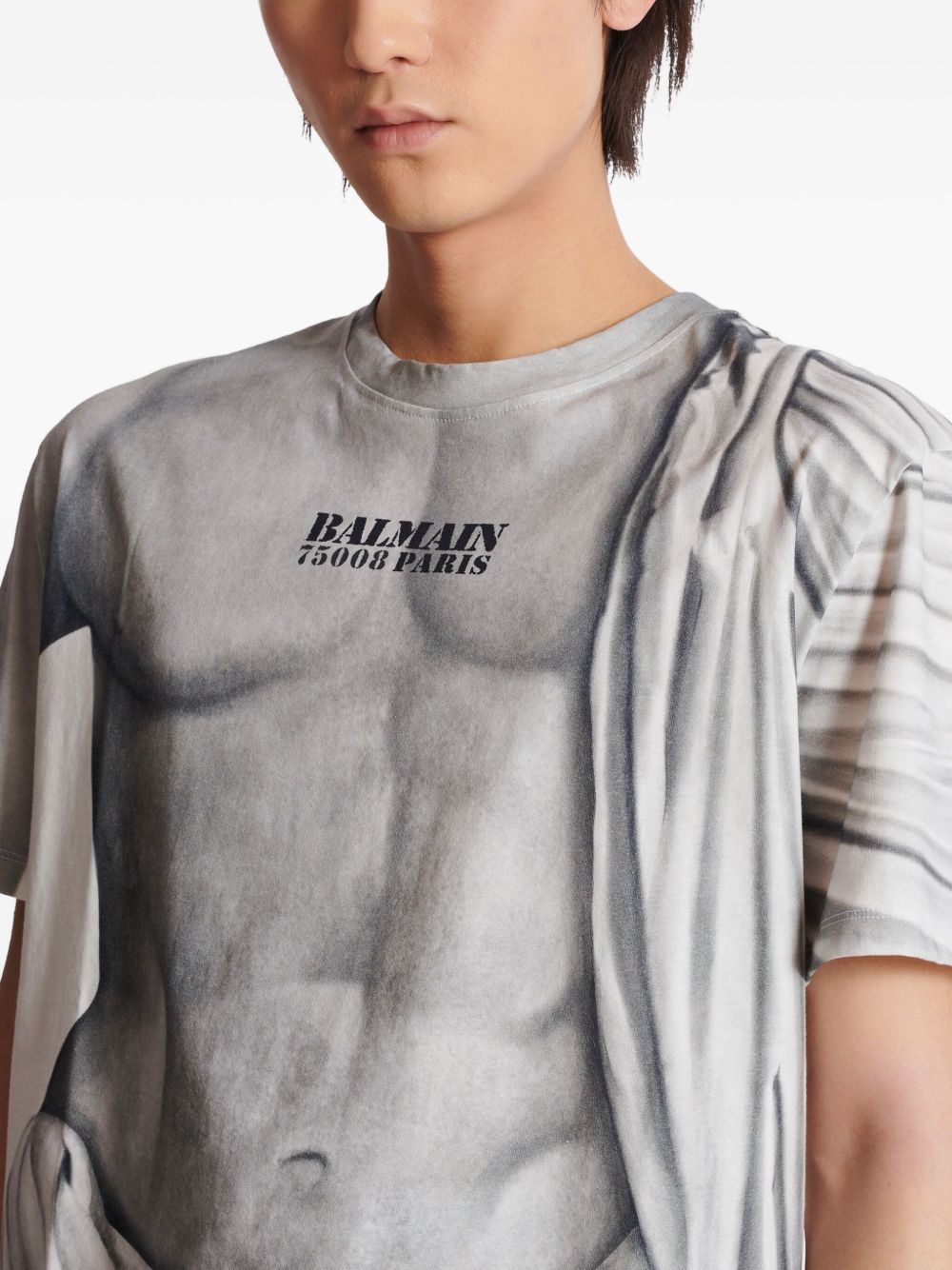 Art-Inspired Short-Sleeved T-Shirt with Graphic Print