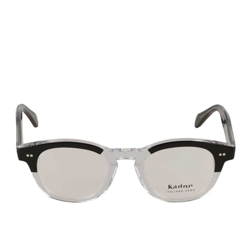 Boston/N Round Frame Sunglasses with Transparent Lower Half