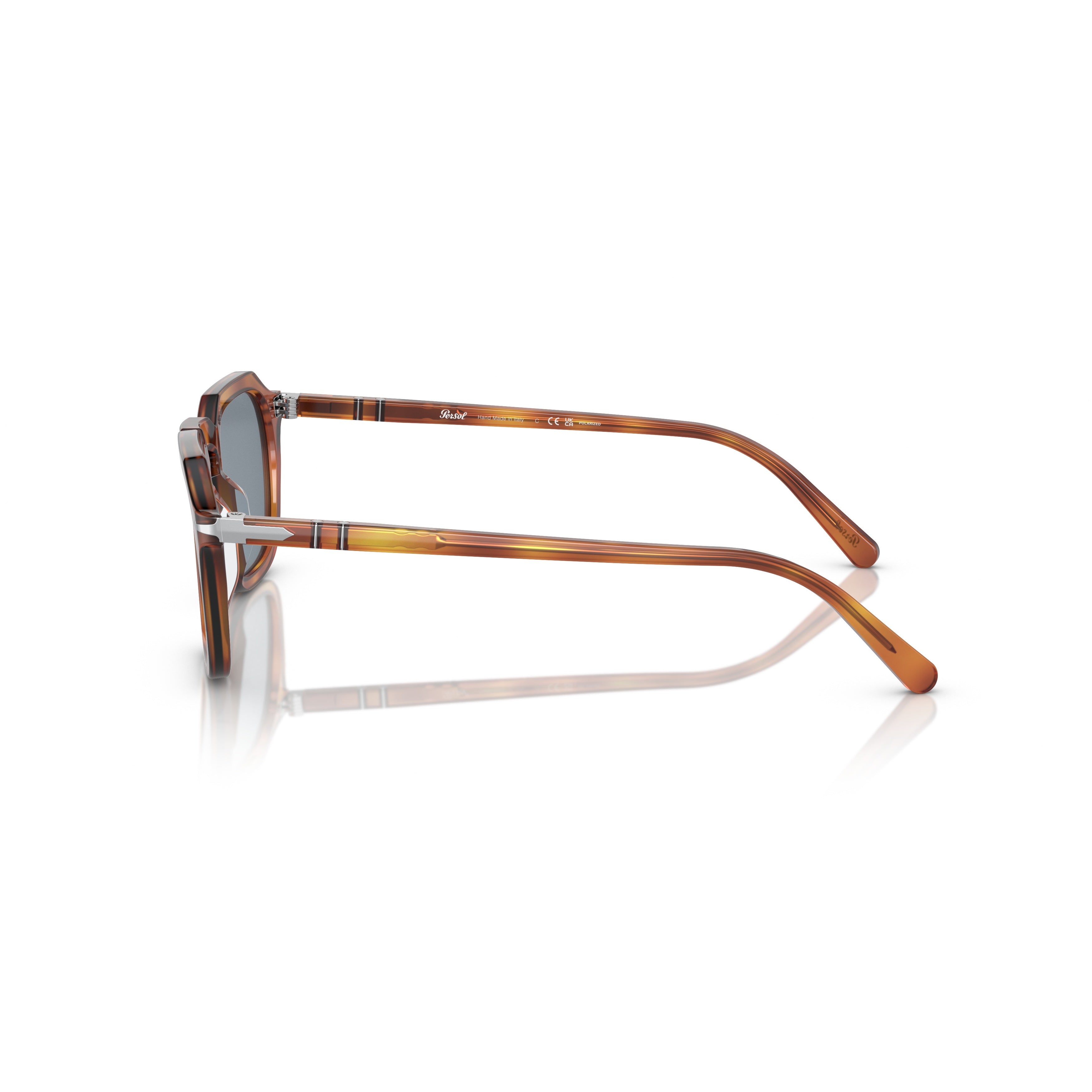 0po3292s Geometric Acetate Sunglasses with Tortoiseshell Pattern