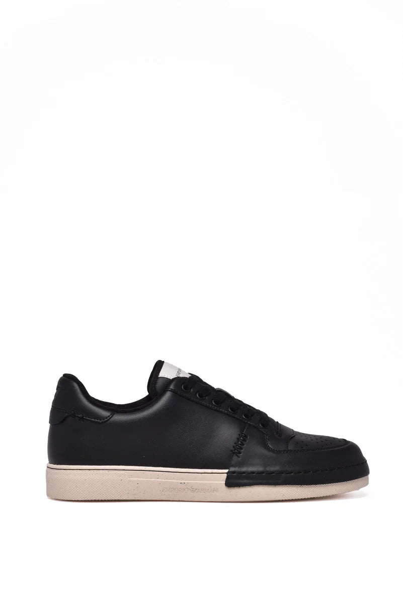 Leather Sneakers - Black