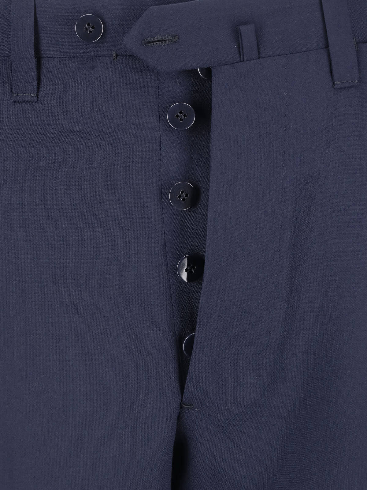 Navy Blue Double-Breasted Virgin Wool Suit