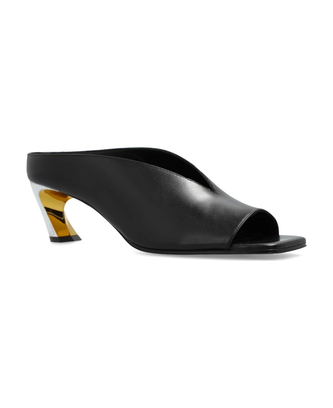 Open-Toe Pumps With Curved Heel
