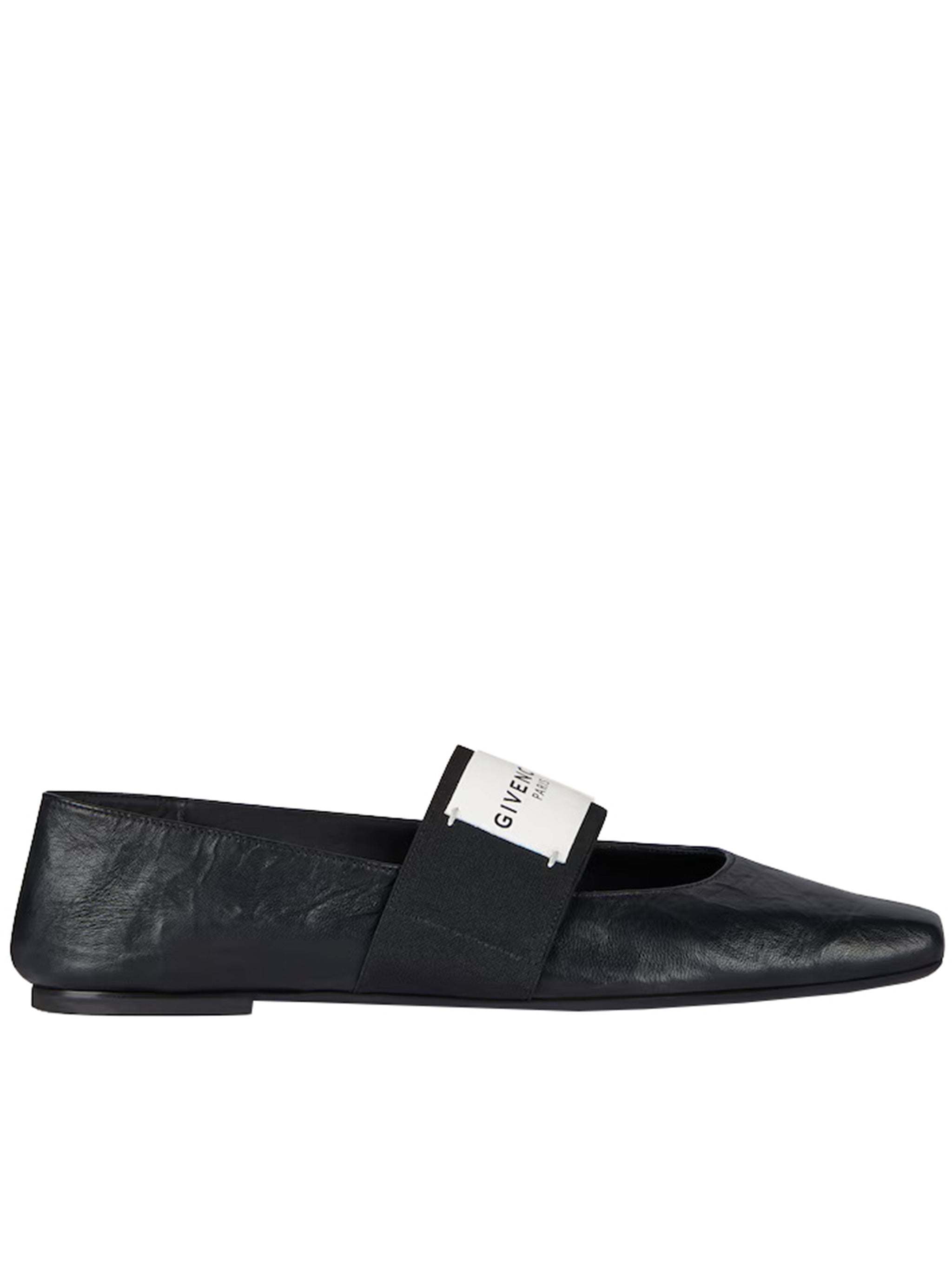 Ballerina Pointed Toe Black Lambskin Flats
