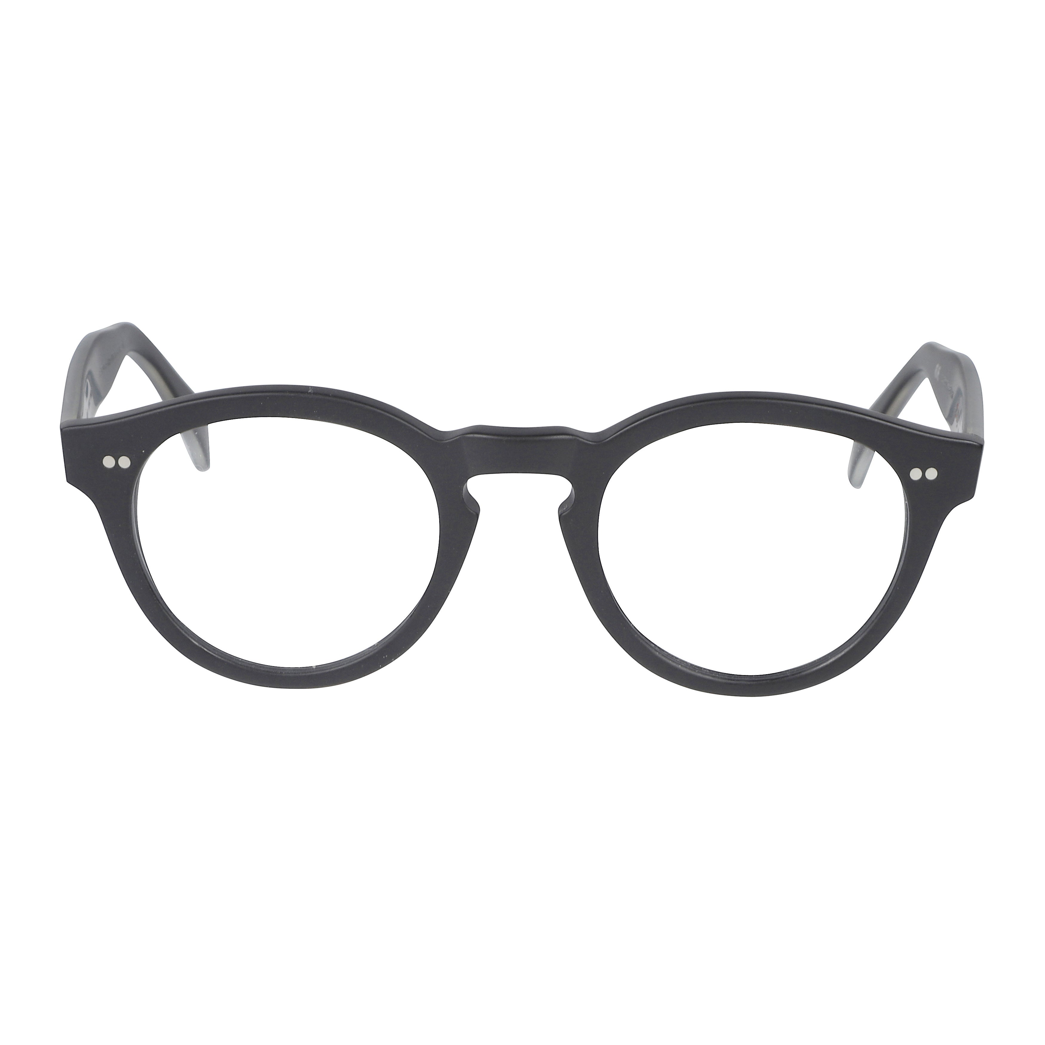 Tony-K Classic Round Frame Eyeglasses with Keyhole Bridge