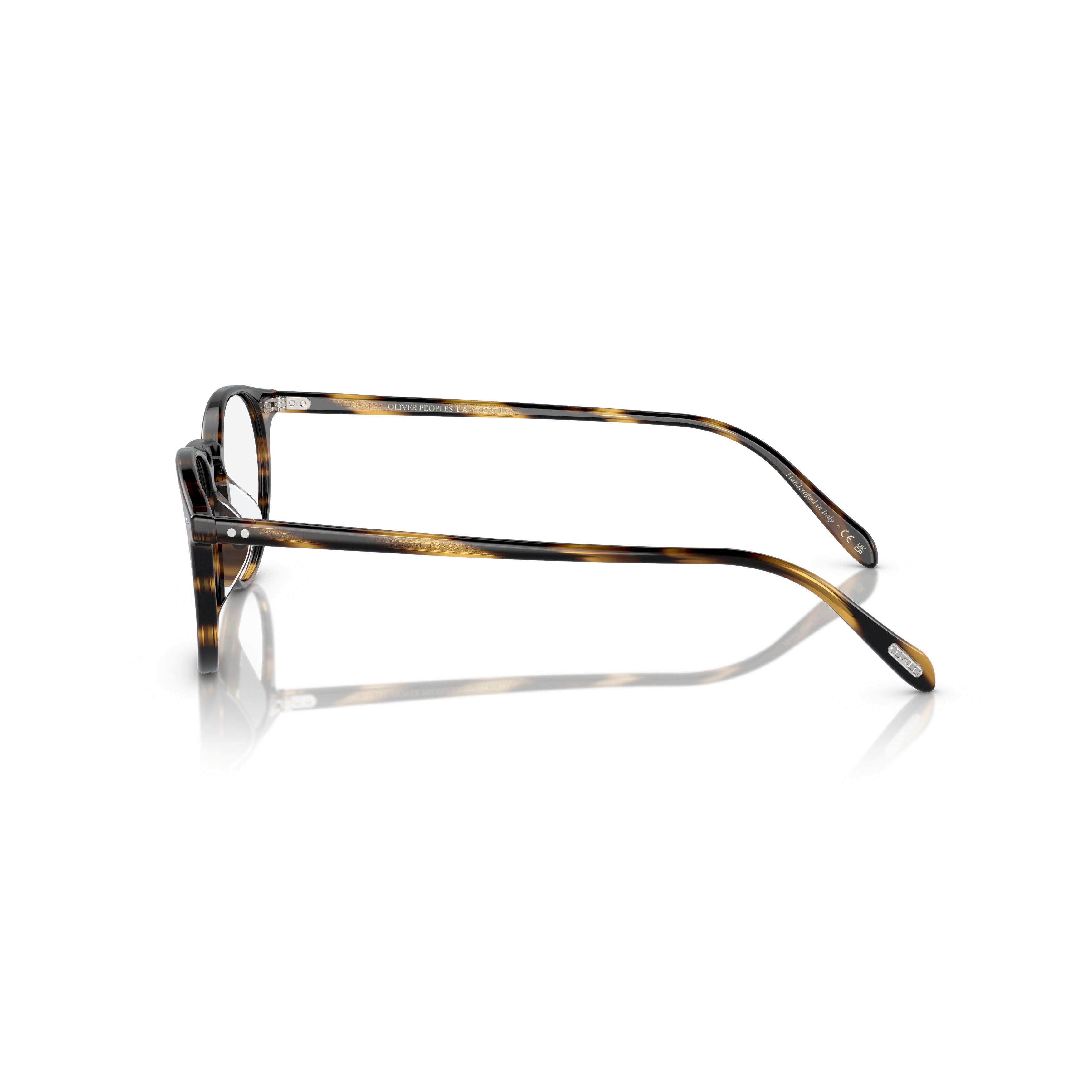 0ov5004 Round Tortoiseshell Frame Eyeglasses with Keyhole Bridge