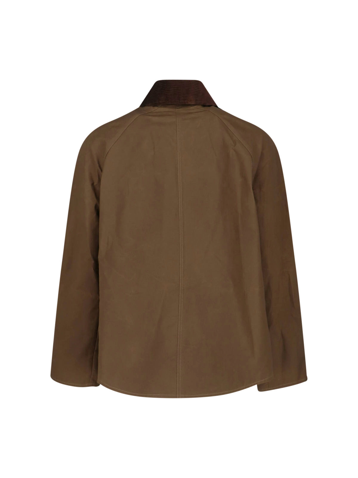 Brown Structured Corduroy Collar Cotton Jacket
