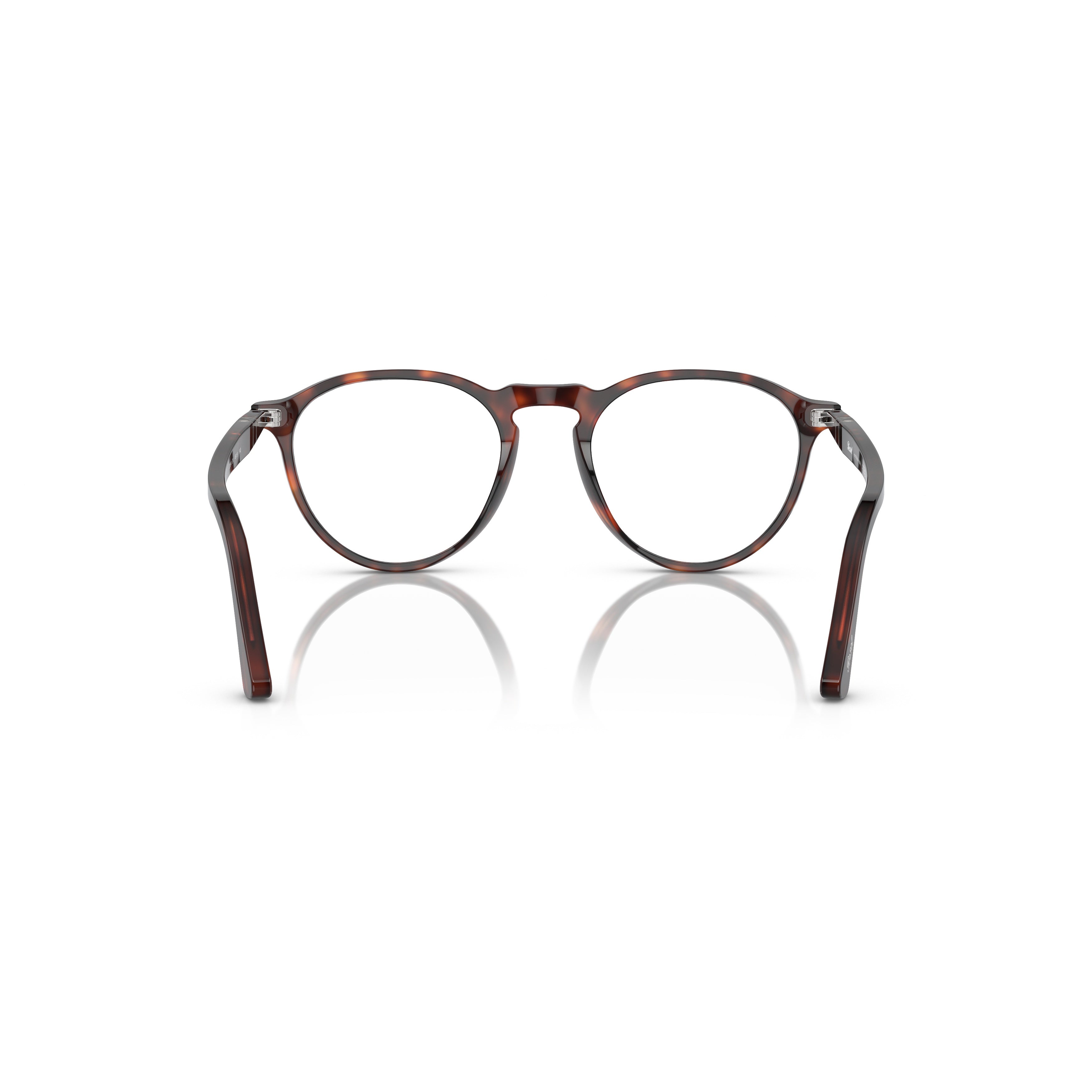 0po3286v Round Frame Tortoiseshell Acetate Eyeglasses with Keyhole Bridge