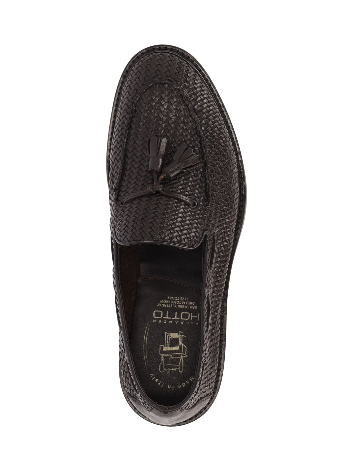 Braided Tassel Loafers – Dark Brown