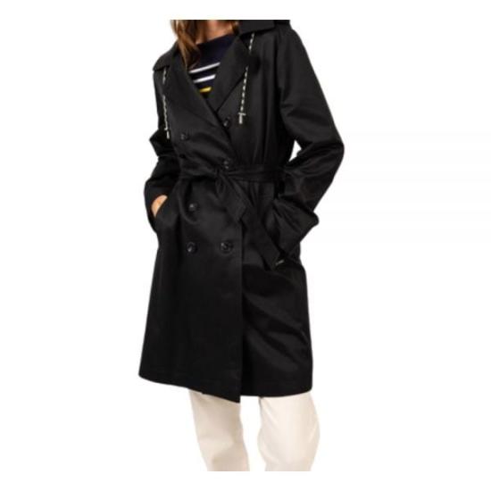 Double-Breasted Belted Trench Coat With Practical Pockets