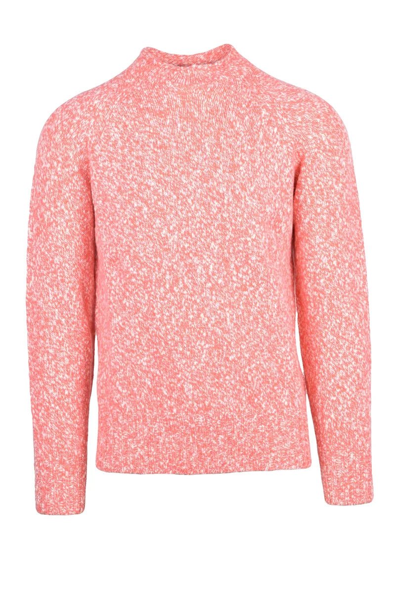 Volcano Neck Sweater - White/Red