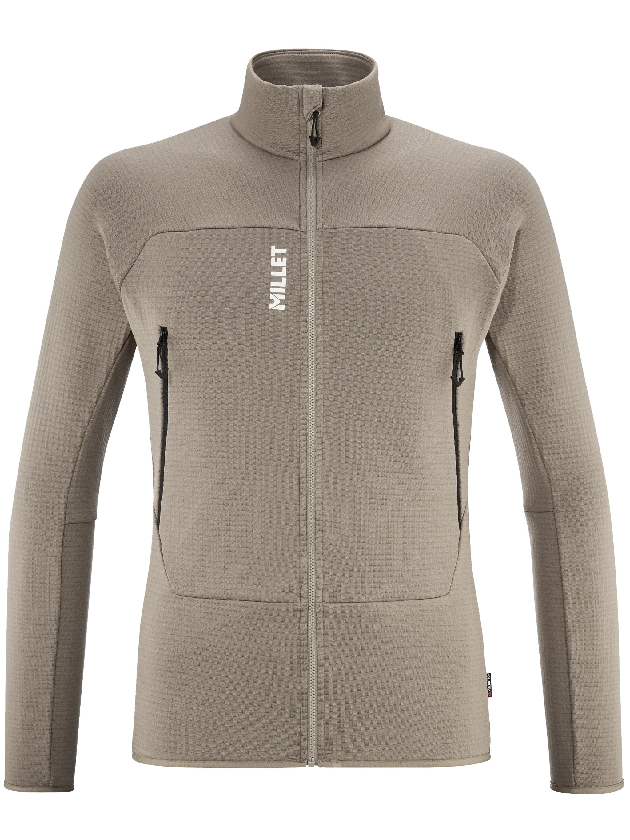 Taupe Fusion Grid Textured Active Jacket