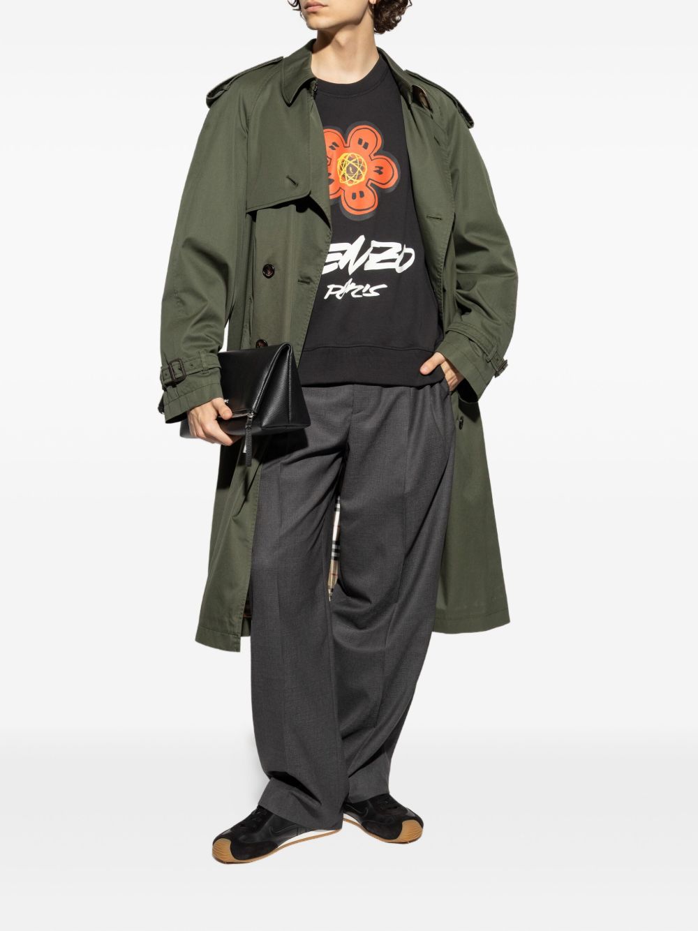 Crew Neck Knit Sweatshirt