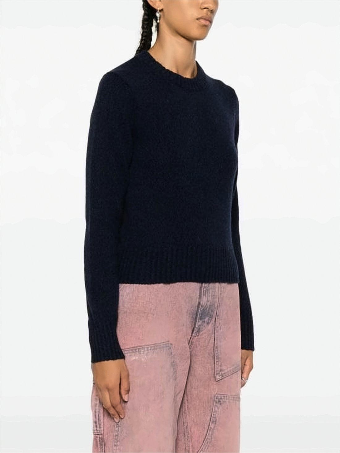 Cashmere Blend Crew Neck Sweater