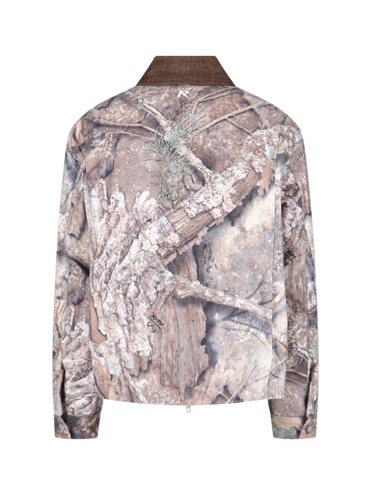 Camo Trucker Jacket with Corduroy Collar