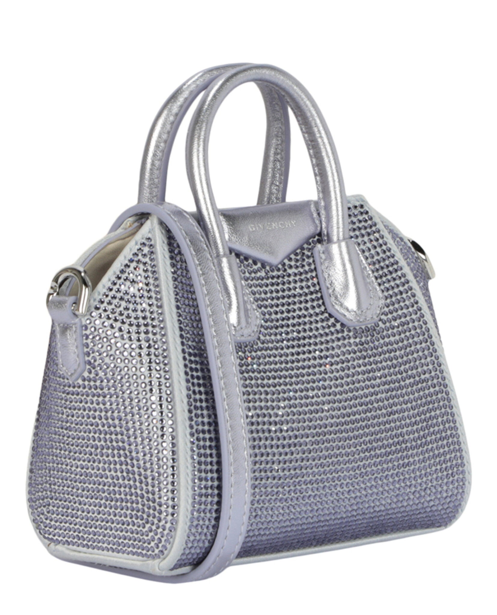 Micro Anitgona Bag In Satin With Strass