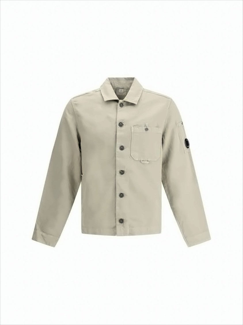 Boxy Cropped Long-Sleeve Shirt with Classic Collar