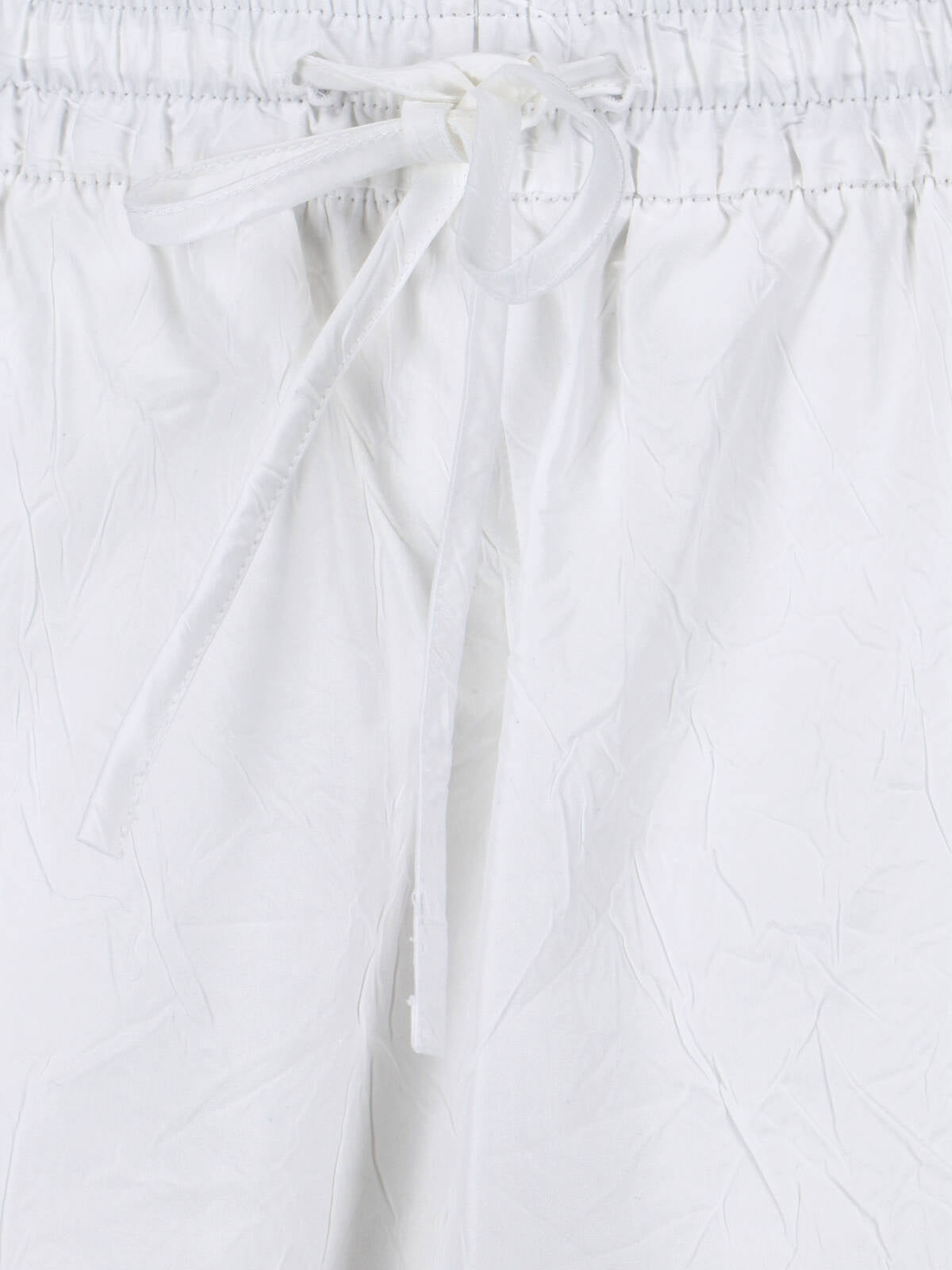 Balloon Silhouette Wide-Leg Pants with Elastic Waistband
