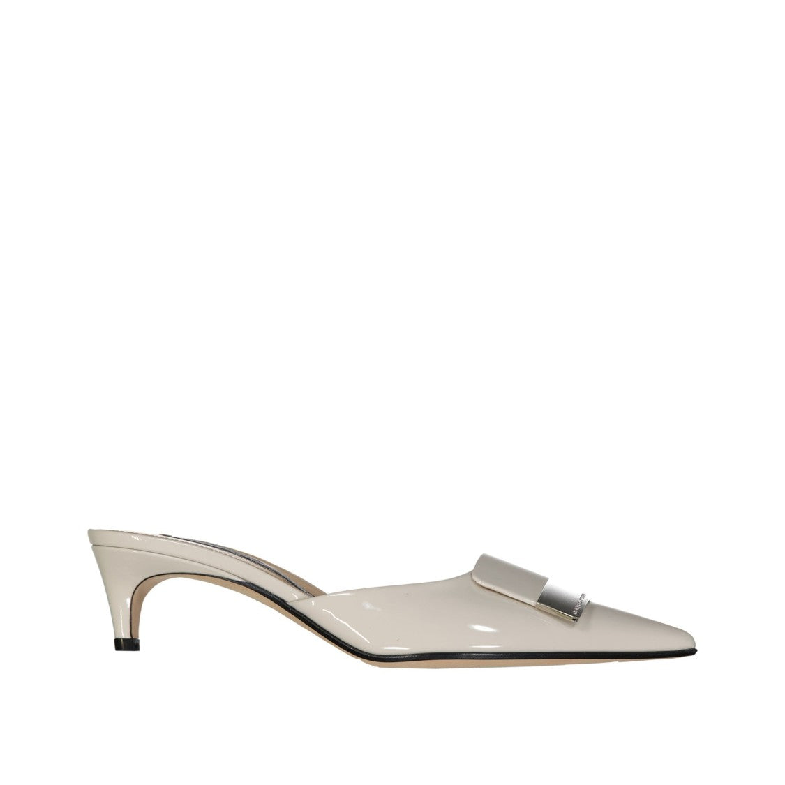 Pointed Toe Patent Leather Mules
