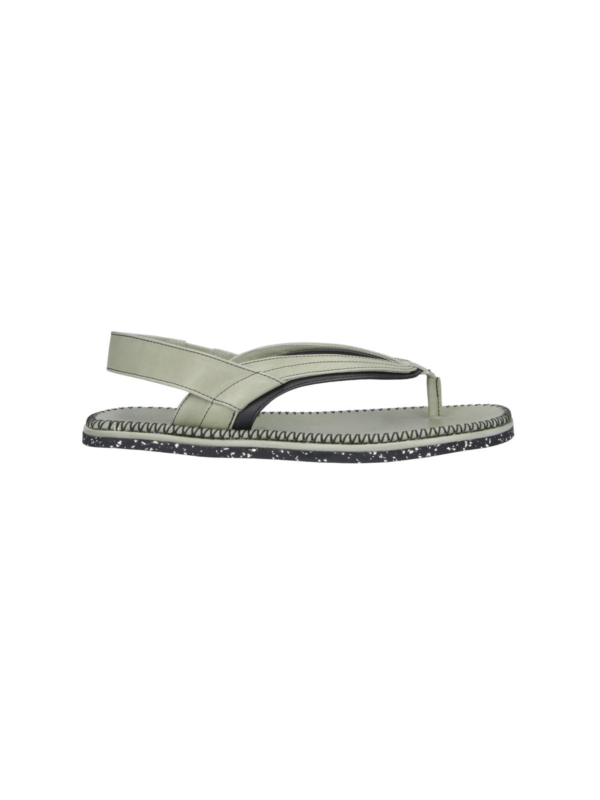 Grey Andras Thong Style Leather Sandals