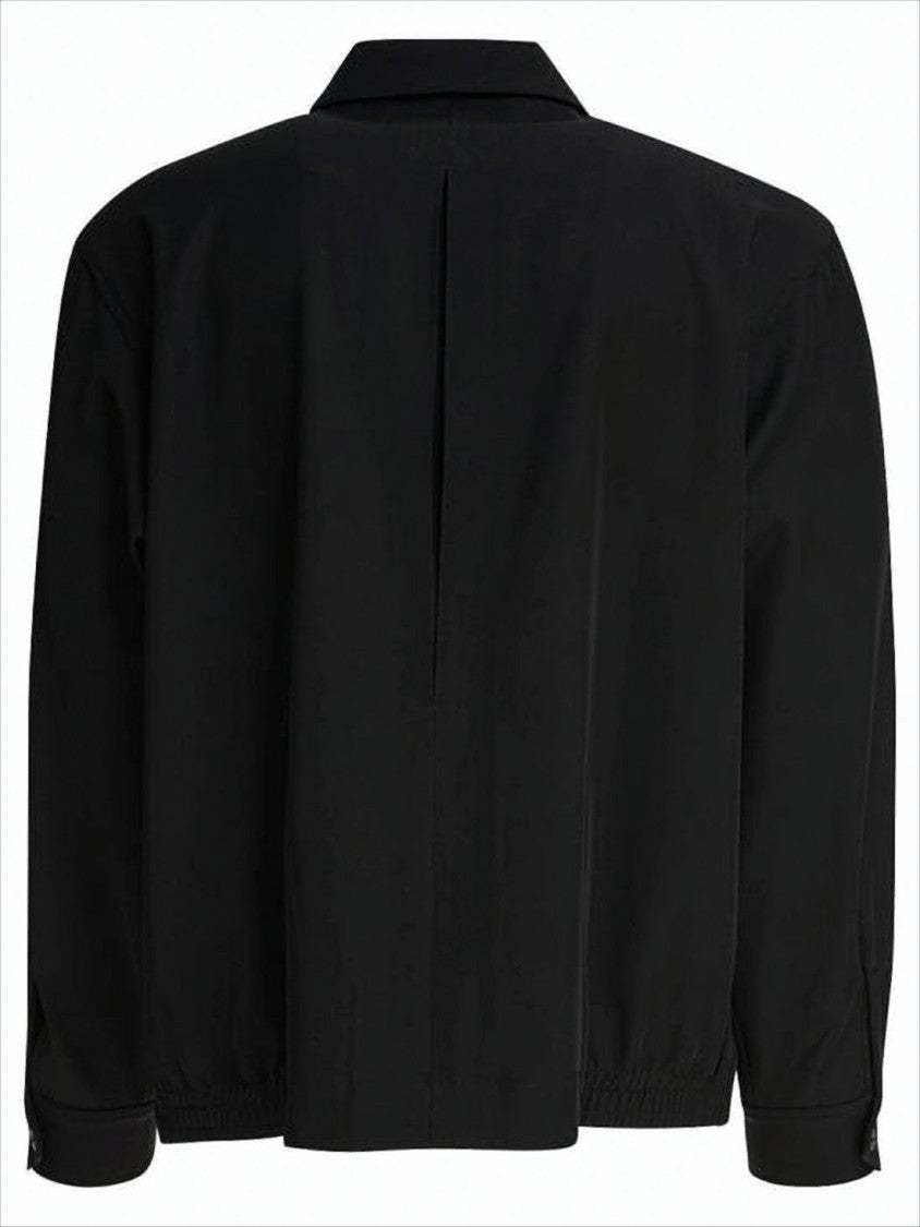 Pleading Detail Black Zippered Jacket