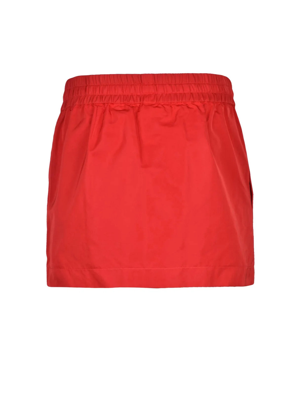 Red Polyester Women's Mini Nylon Skirt